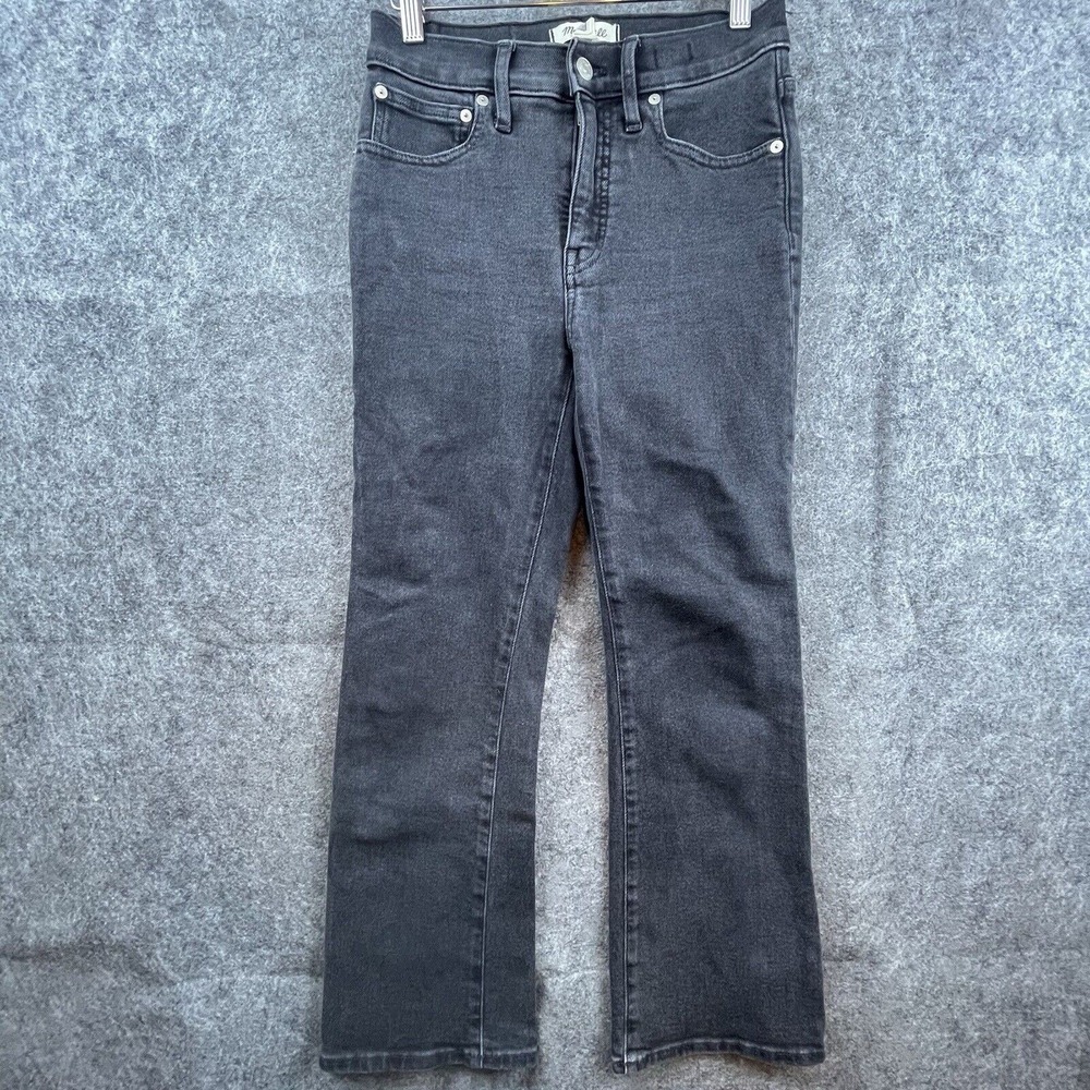 Madewell Jeans‎ Womens 27 Black Grey Cali Demi Boot Stretch